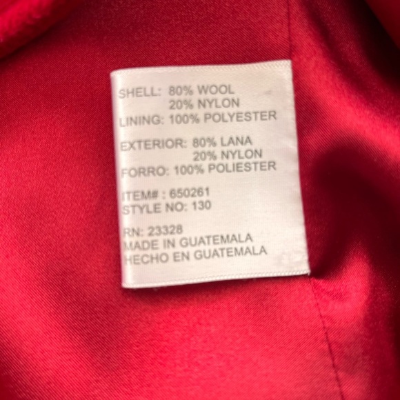 Vintage Kristen Blake Women's Red Wool Coat Size Small EUC! - Picture 7 of 9